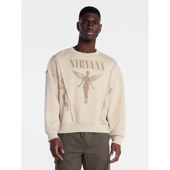 Nirvana Men's In Utero Crewneck Sweatshirt with Long Sleeves, Sizes XS-3XL