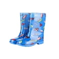 thumbnail image 1 of NOKIO Boys Girls 𝗪aterproof Rain Boot𝗌, High Ankle Kids Rain Boot𝗌 Toddler, Kids Toddler Solid Color Boot𝗌 with Easy On Handles and Girls Toddler Fall Shoes, 1 of 4