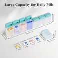thumbnail image 3 of Weekly Pill Organizer Magnetic Removable Pill Box Day Time a Day Large Pill Case Travel Week Once Daily Medication Dispenser Medicine Container Holder for Supplement Vitamin Blac, 3 of 6