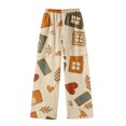 thumbnail image 4 of Trgacdwlo Women's Halloween Fleece Pajama Pants Funny Pumpkin Graphic Pajama Pants Fuzzy Spooky Season Fall Winter Warm Womens Sleep Pants, 4 of 6