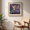thumbnail image 6 of Iris Pixie - Marshall Michigan Painting Fantasy Whimsical Illustration Mystical Floral Watercolor Unframed Wall Art Print 24 x 24 inches, 6 of 9