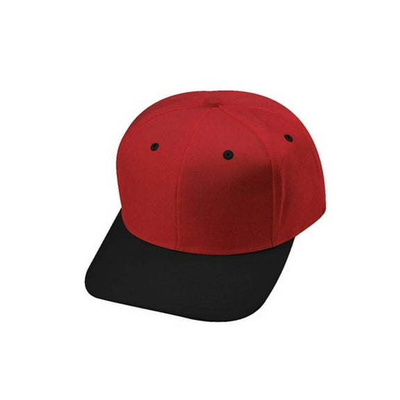 Pro Style Wool Blend Hat Cap- Red Black