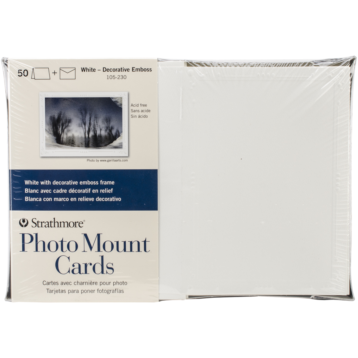 Lot De 10 Cartes Cadres Avec Enveloppes - Blanc Cassé Bord Doré 10,5x15 Cm Pour Invitations & Faire-Part
