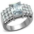 thumbnail image 1 of Bague pour Femmes en Acier Inoxydable Poli avec AAA Grade CZ en Transparent - Taille 5, 1 of 1