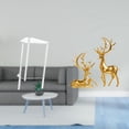 thumbnail image 2 of Mesita de noche,Mesa auxiliar de acrílico transparente,mesa auxiliar transparente de 2 niveles,Estatua de escultura de ciervo,Estatuas de ciervos en pareja para decorar la entrada del, 2 of 8