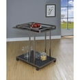 thumbnail image 2 of Modern Two Tier Metal And Glass Serving Cart, Black, 2 of 2