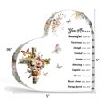 thumbnail image 4 of Christian Gifts Inspirational Gifts for Women,Bible Gifts for Mom,Bible Verses Prayers Religious Gifts Acrylic Heart Shaped Keepsake for Best Friend, 4 of 5