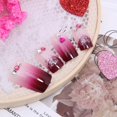 thumbnail image 4 of Valentines Press on Nails Sutaozhi, 24 unidades, pantalones cortos cuadrados con 3D, 4 of 7