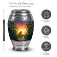 thumbnail image 2 of MUKTIVE Frog Urns for Adults Cremation Ashes - Sunrise Urn for Ashes Adult Female - Decorative Purple Large Urns for Male Adults - 10 Inch Urn for Grandfather, 2 of 7