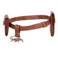 thumbnail image 2 of Bolso de Cinturón de Cuero PU Macarena con Colgante de Llaves Estilo Retro Monedero Cartera Casual Regalo de Navidad Marrón, 2 of 8