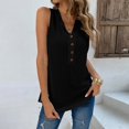 thumbnail image 4 of gakvbuo Plus Size Summer Tank Tops For Women 2023 Trendy Women's Sleeveless Solid Sexy V-neck Casual Fashion Loose Tank Top, 4 of 6