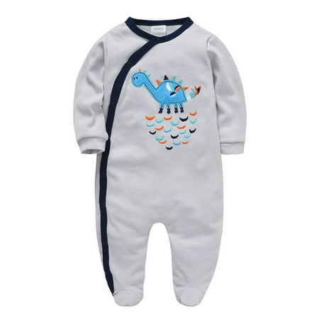 

Rciityk Baby Girls Boys Rompers Unisex Infant Cute Print Crewneck Jumpsuits Newborn Baby Long Sleeve Button Up Pajamas Bodysuit - Fall/Winter Savings Clearance