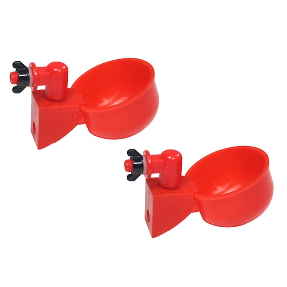 WRITWAA 2Pcs Chicken Water Feeder Automatic Black Durable Feeding Animals