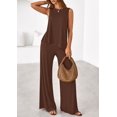 thumbnail image 3 of Conjunto de Dos Piezas para Mujer PRETTYGARDEN Lounge Color Café Claro Talla M, 3 of 8