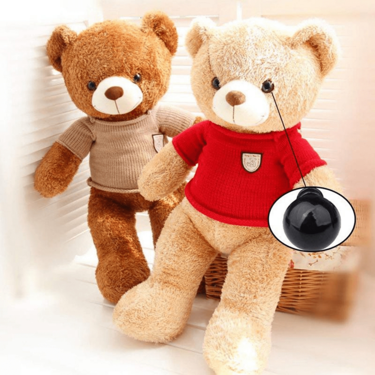 GEIWOGUO 284pcs 6-12mmPlastic Safety Eyes Craft Doll Black Eyes With Gaskets For DIY Crafts Stuffed Animals KnittingToy