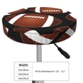 thumbnail image 2 of Uemuo Brown Football On Black Pattern Round Bar Stool Seat Covers Washable Stool Cushion Slipcover Elastic Bar Chair Covers-12 inch, 2 of 7