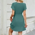 thumbnail image 1 of WILLBEST Vestidos Casuales Para Mujer Verano Vestido De Manga Corta Con Cuello En V Y Botones Y Cinturón Para Mujer, 1 of 3