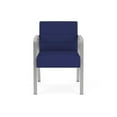 thumbnail image 2 of Waterfall Reception Waiting Room Healthcare Guest Chair / Silver Steel / Blue, 2 of 5
