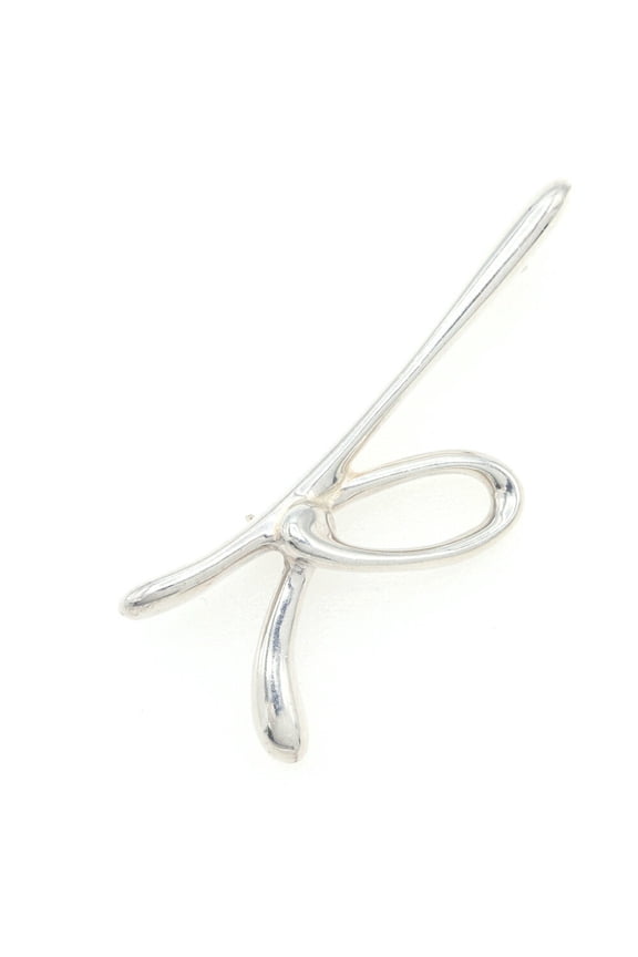 Pre-Owned Tiffany & Co. Elsa Peretti Letter Initial K Brooch, Sterling Silver 925, Pin...