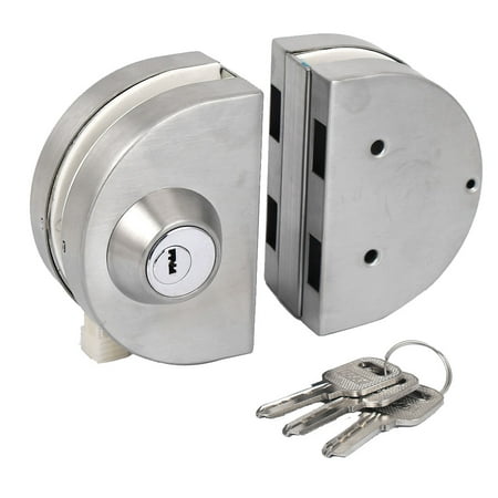 Double Bolts Type Swing Push Sliding Door Locks with Keys 8-10mm Thickness