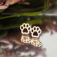 thumbnail image 3 of Howard's Stud Bud Paw Print Gold Stud Earrings for Women, 3 of 4