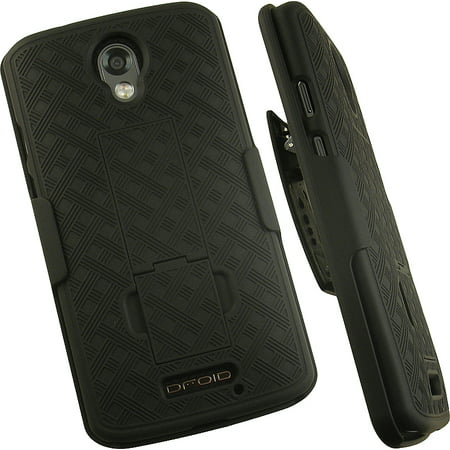 Droid Turbo-2 Clip Case, Nakedcellphone Black Kickstand Cover + Belt Clip Holster for Verizon Motorola Droid Turbo-2 Phone (XT1580, (Best Droid Phone 2019)