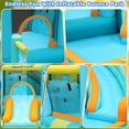 thumbnail image 2 of LAZY BUDDY Inflatable Bounce House with Water Slide, Indoor Outdoor Kids Bouncy Castle Water Park with Splash Pool, Jumping Area, Climbing Wall & Blower, 2 of 9