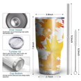thumbnail image 6 of 30oz Autumn Fall Leaves Pattern Tumblers Stainless Steel Tumbler with Lid and Straw,Vacuum Insulated Double Wall Travel Tumbler Cups Mug with Cleaning Brush for Coffee,Tea, 6 of 7