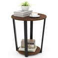 thumbnail image 1 of Costway Industrial End Table Sofa Side Table Nightstand with Storage Shelf & Metal Frame, 1 of 10