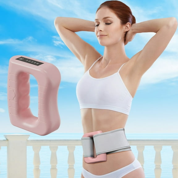 LigFeXiuan Rechargeable Fascia Massage Ring - Adjustable Vibration for Shoulder, Neck & Leg Muscle Tension, Home/Office Use (Pink)