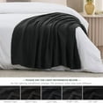 thumbnail image 4 of 6 Layer 100% Cotton Muslin Blanket, 60"x80" Twin Muslin Blanket for Couch Bed, Lightweight and Breathable Cotton Gauze for Adult, Black, 4 of 5