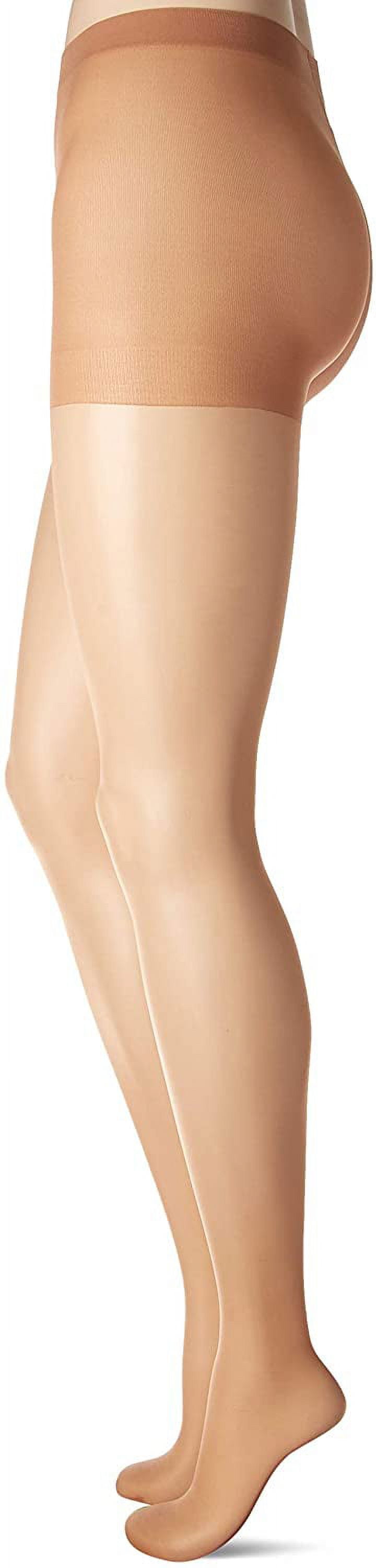 Hanes Women's Silk Reflections Silky Non-Control Top Pantyhose, 6 pairs 