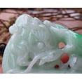 thumbnail image 3 of Certified Hand Carved Natural Myanmar Burma A Jade jadeite Dragon Lotus Flower Hook Pendant Necklace, 3 of 8