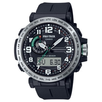 Casio Men's Pro Trek Tough Solar Triple Sensor Green Fabric Watch