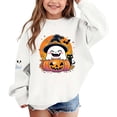 thumbnail image 6 of Enjoytime Halloween Crewneck Sweatshirt Ghost Pumpkin Graphic Long Sleeve Pullover Top Cute Fall Fashion Kids Clothes Girls, 6 of 7