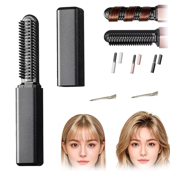 2026 New Portable Wireless Mini Bang Styling Comb, USB Rechargeable Wireless Hair Straightener Comb, Cordless Pocket Mini Flat Iron for Bangs for Travel