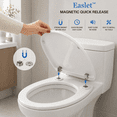 thumbnail image 6 of Easlet White Elongated Magnetic Quick Release Toilet Seat, 6 of 7