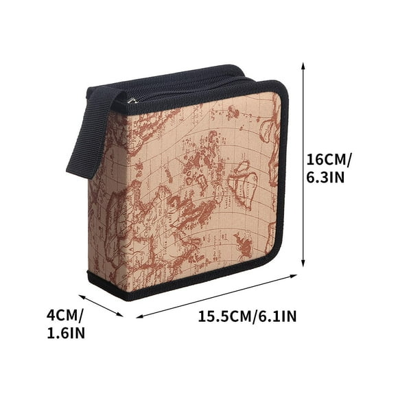 Rbaofujie DVD Case, 40 Capacity CD Case Portable CD Case Holder Storage Hard Plastic DVD CD Wallet Holder Organizer for Car
