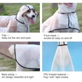 thumbnail image 3 of Chubasquero portátil impermeable transparente para perros, chaqueta de lluvia ligera y transpirable con capucha para perros pequeños, medianos y grandes, capa de poncho de lluvia para cachor, 3 of 5