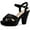 Black, variant on BLISSFUL STEP Women's Platform Chunky Heels Ankle Strap Sandals Yellow (Size 7)
