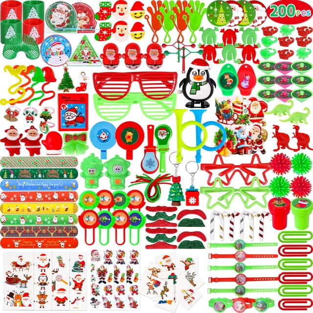 Juego de juguetes Thuodo para fiestas navideñas, 200 unidades, para niños