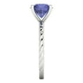 thumbnail image 3 of Clara Pucci 14K White Gold 2ct Tanzanite Solitaire Ring for Women, 3 of 8
