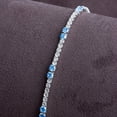 thumbnail image 3 of Silver Aquamarine Tennis Bracelet, 3 of 5