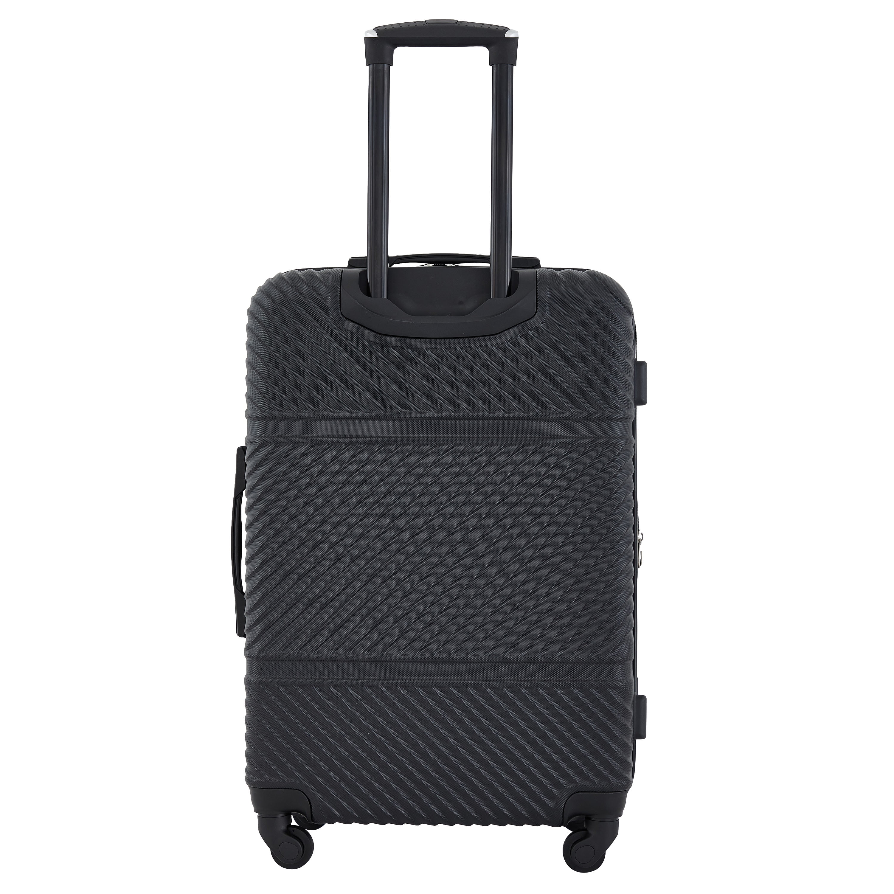 Wrangler 4 Piece Expandable Hard Side Spinner Luggage Set with Packing Cubes, Black