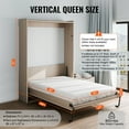 thumbnail image 6 of KFFKFF Queen Murphy Bed Kit, Vertical Deluxe Model, DIY Wall Bed Mechanism with Pneumatic Lever Support, Heavy Duty Frame for Space-Efficient Folding Bed, Ideal for Guest Rooms, 6 of 9