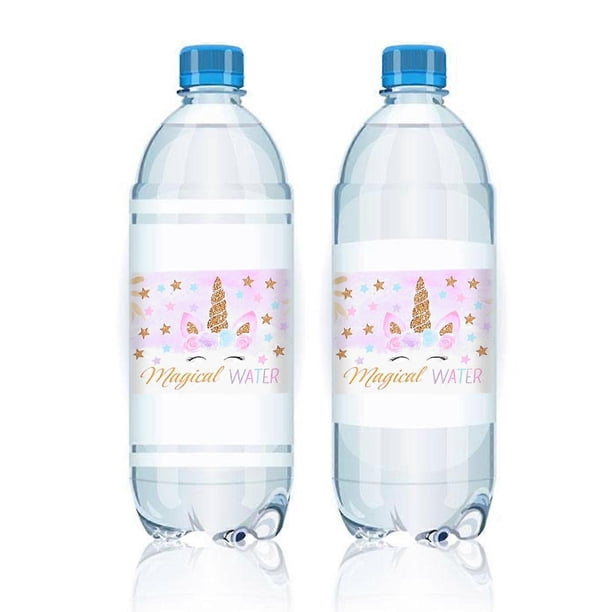 Kids Unicorn Party Favors With Stickers And Bracelets 72Pcs In Pink For Memorable Celebrations And Water Bottle Decorations