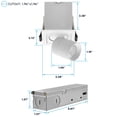thumbnail image 4 of LUXRITE 1-Head Adjustable Recessed LED Light, 5CCT, 3W, 200LM, 355 Rotation & 80 Tilt, Dimmable, IC Rated, ETL 4 Pack, 4 of 7