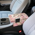 thumbnail image 3 of Renewold Hummingbird Peach Blossom Auto Center Console Cover Armrest Seat Box Cover Protector with 4 Storage Bags Middle Console Pad Arm Rest Covering for Car Side Storage Box for Women Men, 3 of 9