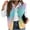 Blue, variant on Vest for Women Fuzzy Fleece Color Block Sleeveless Button Down Fall Sherpa Jacket Winter Warm Outerwear with Pockets Pink M
