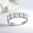 thumbnail image 3 of Oryn Jewelry 14K White Gold Plated 14K Moissanite Rings - 1.8 Ct Oval Moissanite Engagement Ring - Multi-Stone Stacking Jewelry for Special Events, 3 of 4